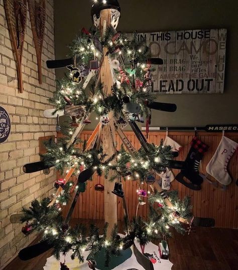 Hockey Christmas Tree, Hockey Canada, Hockey Christmas, Perfect Christmas Tree, Hockey Stick, Put Together, Perfect Christmas, Hockey, Christmas Tree