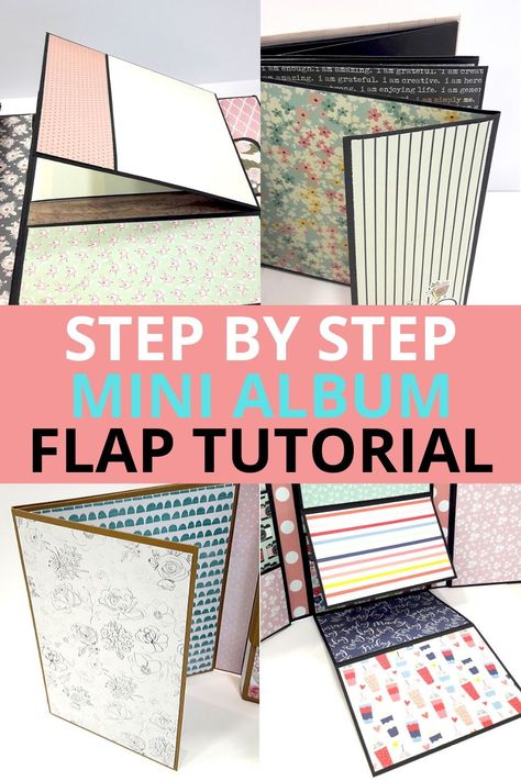 Mini Scrap Booking Ideas, Envelope Albums Ideas, 8x8 Mini Album Tutorial, Scrapbook Flip Pages, Decorating Mini Album Pages, Folio Tutorials Mini Albums, Trifold Mini Album Tutorial, Interactive Pages For Mini Albums, Brag Book Diy Mini Albums