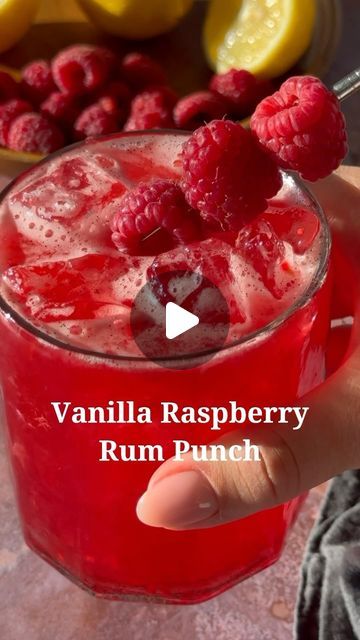 Stephanie Wahler on Instagram: "A cozy blend of vanilla bean and raspberry makes this rum punch the perfect fall treat. 

8 raspberries 
1 oz vanilla syrup
.5 oz fresh lemon juice
1 oz pure cranberry juice
1.5 oz white rum
Raspberries for garnish

In a shaker, muddle raspberries, vanilla syrup, and lime juice. Add in cranberry juice and rum, and fill with ice. Shake well and strain into a glass filled with ice.

Vanilla Syrup -

½ cup water
½ cup sugar
½ tbsp vanilla bean paste

In a small saucepan, Bring the sugar and water to a simmer over medium heat, stirring as needed, until the sugar is dissolved. Remove from heat. Let cool.
.
.
.
.

#falldrinks #fallcocktails #vanillabean #rum #rumcocktails #cocktailrecipes #easyrecipes #cocktail #cocktailsofinstagram #drinksathome #fallcocktailreci Fall Party Games For Adults, Fall Punch Recipes, Boozy Cocktails, Pure Cranberry Juice, Raspberry Punch, Rum Punch Recipes, Fall Drink, Warm Apple Cider, Diy Cocktails