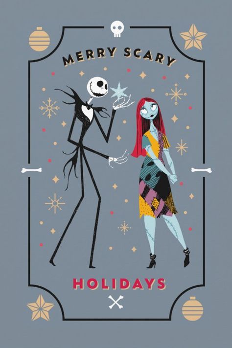 Jack & Sally | Merry Scary Holidays Card
Celebrate the holiday and your love of Disney with this cute graphic featuring Jack and Sally. Romantic Halloween, Nightmare Before Christmas Pictures, Jack Y Sally, Nightmare Before Christmas Wallpaper, Sally Nightmare, Sally Nightmare Before Christmas, Tim Burton Films, Tim Burton Movie, Disney Nerd