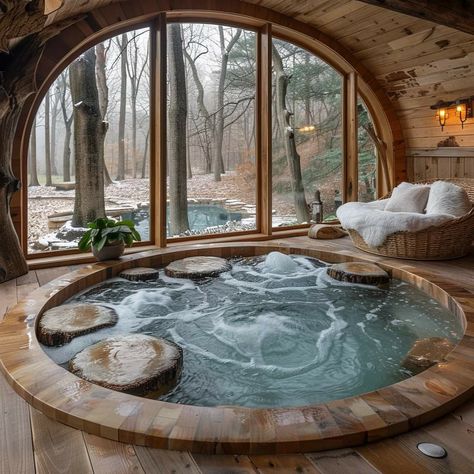 Huge Bathtub, Big Bathtub, Casa Hobbit, Log Houses, Easy Healthy Dinner Recipes, Mountain Cabins, Piscina Interior, Dinner Recipes Easy, Easy Healthy Dinner