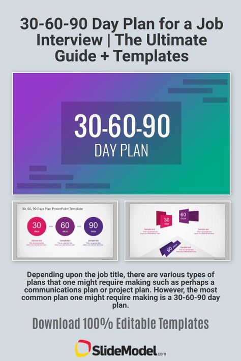 30-60-90 Day Plan for a Job Interview | Professional PowerPoint Templates and Slides - SlideModel.com 30 60 90 Day Plan, 100 Day Plan, First 90 Days, The First 90 Days, Plan Presentation, 90 Day Plan, Communications Plan, Professional Powerpoint Templates, Measuring Success