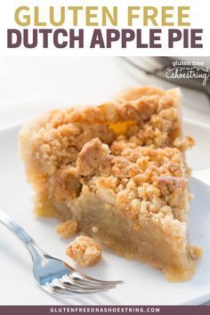 Gluten Free Dutch Apple Pie, Gluten Free Apple Recipes, Hygge Food, Cookies Sans Gluten, Gluten Free Apple Pie, Gf Meals, Dutch Apple Pie, Dutch Apple, Gf Flour