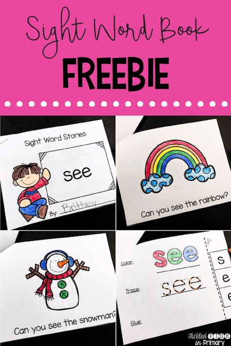 Grab this FREE sight word book! These Sight Word Stories are emergent readers for students to work on reading their sight words in simple sentences. These books also have an interactive page to work on sight words. #preschool #sight words #kindergarten #free #emergentreader Free Sight Word Books, Sight Word Books Free Printable, Sight Word Stories, Sight Word Book, Sight Word Readers, Preschool Sight Words, Writing Sight Words, Sight Word Books, Sight Words Printables