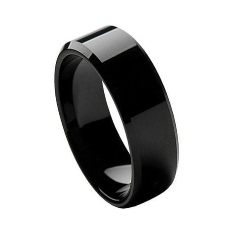 8mm Tungsten Carbide High Polished Black Ip Plated Beveled Edge Wedding Band Ring Men Or Ladies Delicately Create Our Unique Rings In Comfort Fit, Which Provide Comfortable And Every Day Stylish Wear. We Carry All Sizes Including Half Sizes, For Either Women Or Men. We Know You Will Love Our Sharp And Elegant Design So It Makes A Perfect Choice For Your Ceremony And Its Unisex Style Will Appeal To Both The Bride And Groom. Of Buying It As A Gift For Your Husband Or Wife? Brother Or Sister? Mothe Black Titanium Ring, Black Gold Ring, Mens Wedding Bands Tungsten, Black Tungsten Rings, Tungsten Carbide Wedding Bands, Tungsten Wedding Band, Tungsten Rings, Black Wedding Band, Rings Mens Wedding Bands