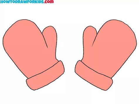 Mittens Drawing, Draw Clothes, Easy Drawing Tutorial, Drawing Tutorials For Kids, Coloring Supplies, Drawing Tutorial Easy, Pencil And Paper, Easy Drawing, Drawing Clothes