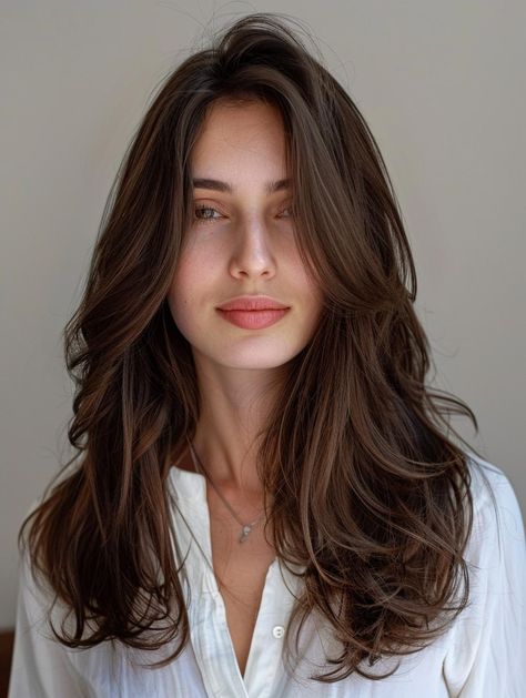 Layered Haircuts for Long Hair: The Ultimate Guide to Transforming Your Locks Layered Angled Haircut, Long Haircuts Ideas, Rounded Haircut Long Layers, V Long Layered Haircuts, U Shaped Layered Haircut, Long Layered Womens Haircuts, Trendy Haircuts Long Hair, Layered Hair U Shape, Best Layered Haircut For Medium Hair