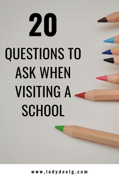 Good questions to ask when visiting a preschool, daycare center or school. Good Questions To Ask, School Interview, Good Questions, Fun Questions To Ask, Daycare Center, 20 Questions, Christian School, Charter School, What If Questions