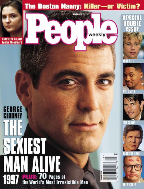 The Sexiest Men Alive From 1990 To 2017 According To People Magazine Covers | Bored Panda People Magazine Covers, Drew Carey, Johnny Bravo, The Great, David Duchovny, Richard Gere, Men In Black, Tina Fey, Denzel Washington