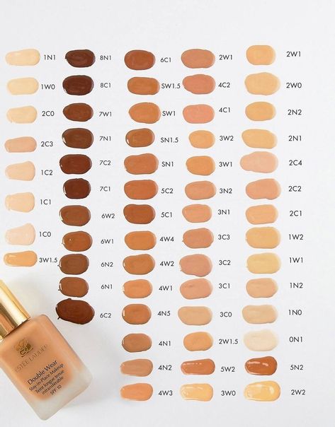 Estee Lauder Double Wear Foundation Swatches, Estee Lauder Double Wear Swatches, Estee Lauder Foundation Shades, Foundation Matching, Foundation Color Match, Double Wear Estee Lauder, Mac Makeup Foundation, Estee Lauder Foundation, Estee Lauder Double Wear Foundation