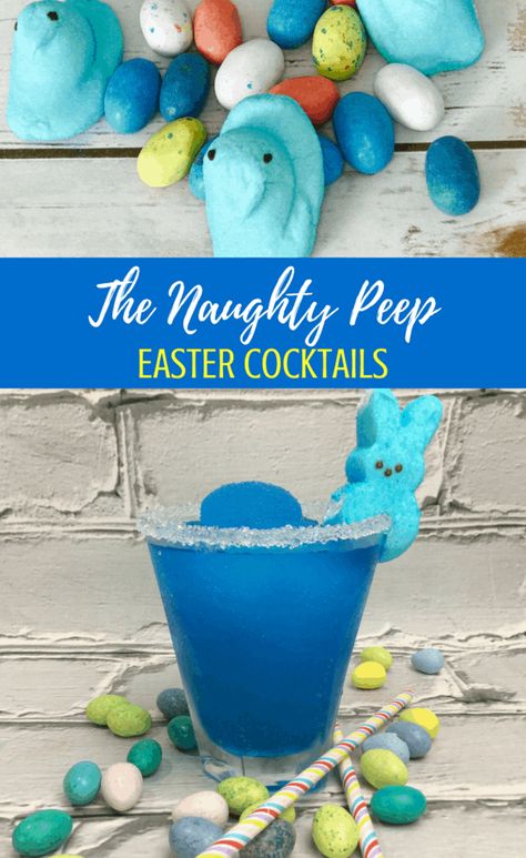 Easter Recipes Dinner, Easter Cocktail Recipes, Easter Drink, Easter Cocktails, Adult Easter, Healthy Drink, Blue Curacao, Easter Peeps, Easter Dinner