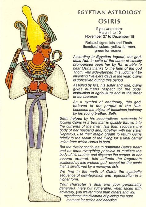 Osiris – Egyptian Astrology Egyptian Astrology, Amun Ra, Amon Ra, Starověký Egypt, Ancient Egypt Gods, Egyptian Deity, Ancient Egyptian Gods, Egyptian Tattoo, Egyptian God