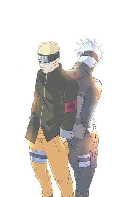 Naruto and Kakashi #Naruto Naruto Mignon, Photo Naruto, Kurama Naruto, Naruto Team 7, Naruto Family, Naruto Teams, Manga Naruto, Kushina Uzumaki, Kakashi Sensei