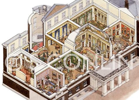 Chatsworth House Floorplan, Piccadilly London, Regency House, Royal Palaces, Chatsworth House, Georgian Architecture, House London, English Heritage, Regency Era