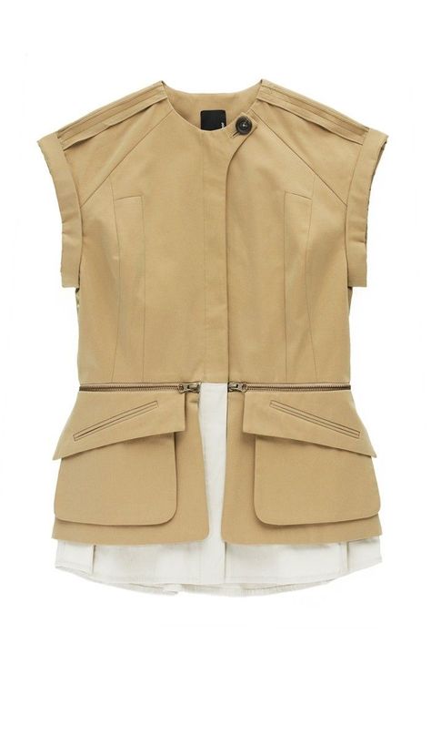 Hunter jacket Detachable Jacket, Gilet Kimono, Chaleco Casual, Detachable Sleeves, Safari Jacket, Mode Casual, Safari Style, Pocket Jacket, Trending Styles