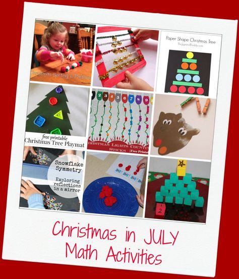 MEGA Christmas in JULY Thematic Activities for Preschool! • The Preschool Toolbox Blog featuring our Christmas Sorting & Patterns with Pom Poms Christmas In July Crafts, Math Activities For Preschool, Theme For Preschool, American Flag Crafts, July Activities, Kids Christmas Crafts Easy, Christmas Background Images, July Holidays, Activities For Preschool