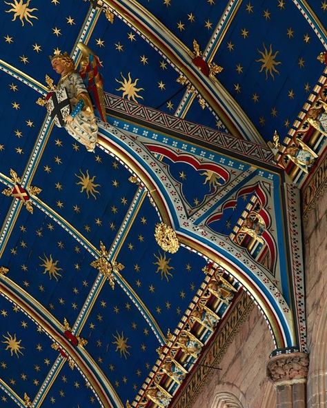 Castle Ceiling, Aesthetic Ceiling, Celestial Ceiling, Church Ceiling, Starry Ceiling, Castle Painting, Star Ceiling, Castles Interior, Christmas Nativity Scene