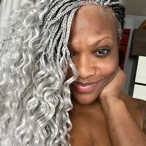 Gray Wavy Hair, Silver Hair Braids, White Afro, Braiding Extensions, Human Hair For Braiding, Micro Braids Hairstyles, Kanekalon Hair, Grey Hair Don't Care, Track Hairstyles