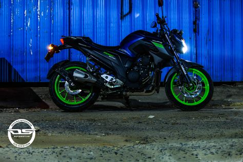 Yamaha Fz25 Modified #fz25 #250cc #modification #nitroalloy #alloypainted #bike_wrapping #nitro_wheel #calloftheblue #bluefz #fz #yamaha #yamaha_fz_25 Fz 25, Bike Modification, Yamaha Fz, Bike Pic, Manga Anime One Piece, Road Trip, Dj, Wheel, Bike