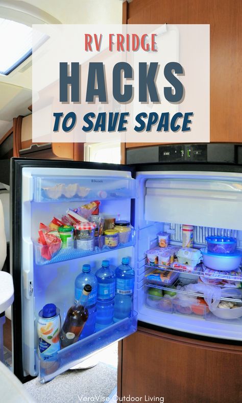 When traveling in your RV camper, you never know when you might hit a pothole in the road and later discover that the contents of your RV fridge are now on the floor. Here are a few RV fridge hacks to keep your food secure. Rv Refrigerator Organization, Camper Fridge, Rv Fridge, Glam Garden, Rv Camping Trips, Rv Gear, Camper Reno, Rv Refrigerator, Trailer Camping