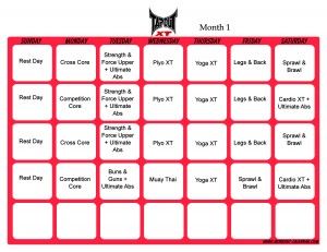 Tapout XT Schedule Month 1 Tapout Xt, Les Mills Body Pump, Pump Workout, Weight Training Women, Printable Workout, Beachbody Workouts, Les Mills, Workout Calendar, Body Pump