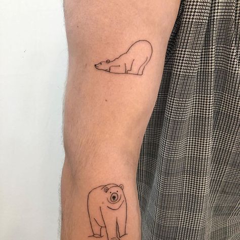 Minimalist Bear Tattoo, Bear Tattoo Ideas For Women, Bear Tattoo Ideas, Black Bear Tattoo, Polar Bear Tattoo, Sparkle Tattoo, Bear Tattoo Designs, Dinosaur Tattoos, Laser Removal