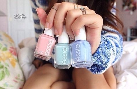 Shared by tumblr_image. Find images and videos about tumblr, pink and blue on We Heart It - the app to get lost in what you love. Nails 2014, Tumblr Quality, Tumblr Nails, Pastel Nail Polish, Essie Nail Polish, Top Nail, Essie Nail, Cute Nail Designs, Gorgeous Nails