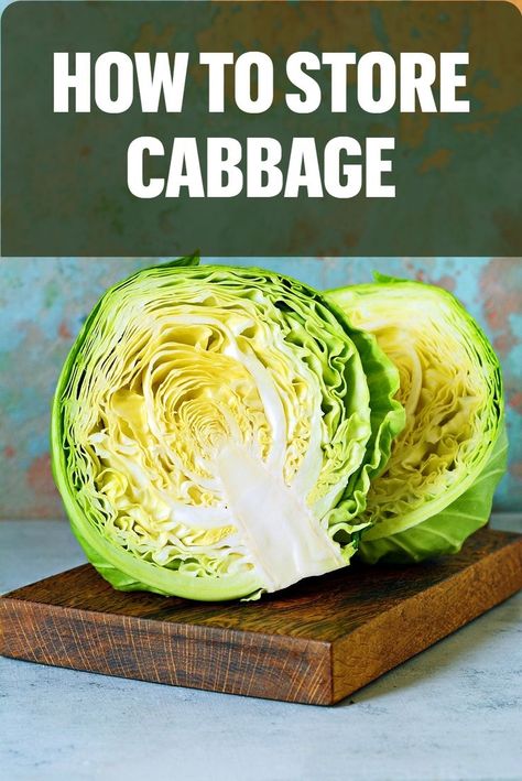 Fresh cabbage head stored using various methods, highlighting easy tips for maintaining its freshness and crispness Cabbage Storage, How To Store Cabbage, Wilted Cabbage, Canning Cabbage, Types Of Cabbage, Low Acid Recipes, Cabbage Head, Delicious Veggies, Savoy Cabbage