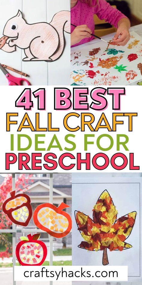 Looking for easy fall crafts and preschool activities to keep the kids entertained? Here are some preschool crafts that are perfect to do this fall! Fall Crafts For Preschoolers, Best Fall Crafts, Kindergarten Thanksgiving Crafts, Easy Diy Fall Crafts, Fall Crafts For Toddlers, Fall Paper Crafts, Scarecrow Crafts, Preschool Crafts Fall, Crafts For Preschoolers