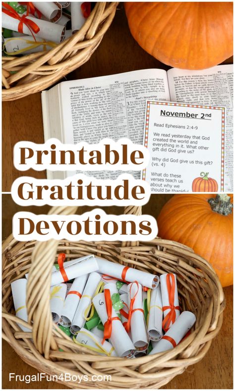 Printable Family Gratitude Devotions - Frugal Fun For Boys and Girls Thanksgiving Sunday School Lesson, Gratitude Crafts, Thanksgiving Devotions, Thankful Activities, Kids Church Activities, Family Gratitude, Devotions For Kids, Free Thanksgiving Printables, Thanksgiving Gratitude