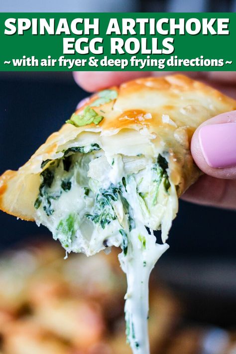 Creamy Spinach Artichoke Dip, Appetizers Appetizers, Drink Snacks, Family Lunches, Keto Reset, Planned Meals, Air Flyer, Homemade Egg Rolls, Dinner Desserts