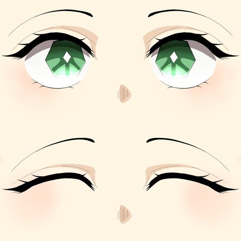 Open and closed eyes (⁠≧⁠▽⁠≦⁠) Close Eyes Drawing, Hashira Eyes, Closed Anime Eyes, Anime Closed Eyes, Shocked Eyes, Expression Guide, Closed Eyes Drawing, Closed Eye Drawing, Anime Style Eyes