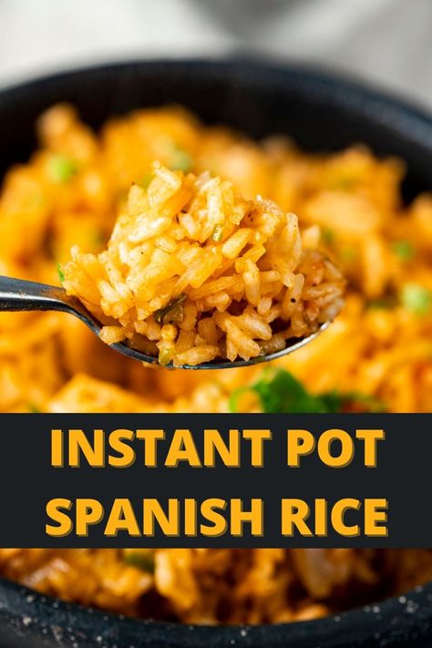 Instant Pot Spanish Rice (Mexican Rice) Pressure Cooker Spanish Rice, Instapot Spanish Rice, Spanish Rice Recipe Instant Pot, Instant Pot Spanish Rice Recipe, Instant Pot Spanish Rice, Instant Pot Mexican Rice, Rice Mexican, Pork Belly Tacos, Spanish Rice Recipe