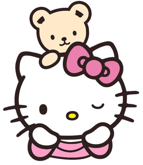 Hello Kitty Hair, Teddy Bear Brown, Teddy Teddy, Images Hello Kitty, Hello Kitty Birthday Party, Charmmy Kitty, Hello Kitty Images, Hello Kitty Themes, Hello Kitty Aesthetic