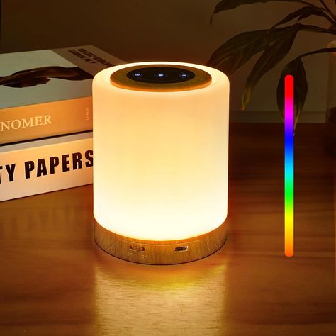 REYLAX Night Light, LED Touch Lamp for Bedroom, Colour Changing Lamp, Dimmable USB-C Rechargable, Warm Light Table Lamp Bedside, Portable Cordless Nightlight for The Night Feeds, Christmas Gifts Colour Changing Lamp, Touch Lamps Bedside, Home Office Set Up, Color Changing Lamp, Bedroom Colour, Fake Wood, Cordless Table Lamps, Lamp Bedside, Touch Lamp