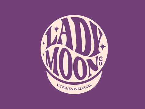 Brand Identity Design For Lady Moon Co. by Ulysses Design Co on Dribbble Balm Packaging, Mystic Logo, Lip Balm Packaging, Whimsical Logo, Business Logo Ideas, Halloween Logo, Moon Logo, Vintage Logo Design, Logo Design Free