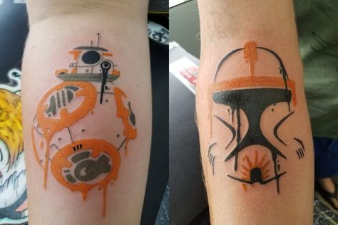 Commander Cody Tattoo, Bb8 Tattoo, Commander Cody, Nerdy Tattoos, Gorgeous Tattoos, Japanese Sleeve Tattoos, Star Wars Tattoo, Awesome Tattoos, Bb 8