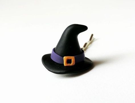 Polymer Clay Cute, Polymer Clay Cupcake, Miniature Witch, Clay Cute, Polymer Clay Halloween, Halloween Clay, Polymer Clay Figures, Clay Fairies, Hat Hair