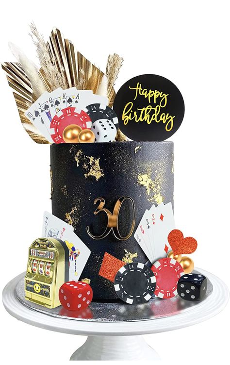 Casino Birthday Theme, Vegas Birthday Cake, Casino Cakes For Men, Fairytale Birthday Party, Casino Cake, Poker Cake, Casino Birthday Party, Casino Royale Theme, Casino Birthday