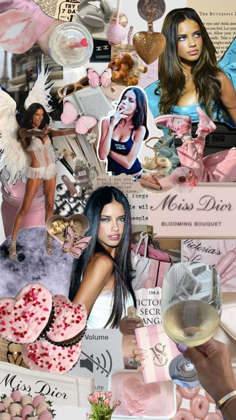 Victoria Secret Collage, Adriana Lima Collage, Victoria's Secret Wallpaper, Victoria Secret Backgrounds, Vs Aesthetic, Adriana Lima Wallpaper, Vs Models Aesthetic, Viktoria Secret, Adrina Lima