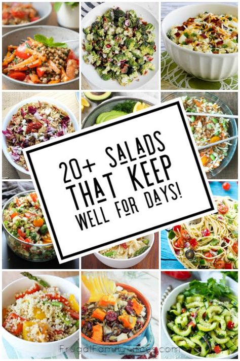 Make Ahead Salad Recipes, Camping Salads, Recipes For Salads, Potluck Salad, Make Ahead Salads, Bbq Salads, Salads For A Crowd, Bbq Side Dishes, Bbq Side