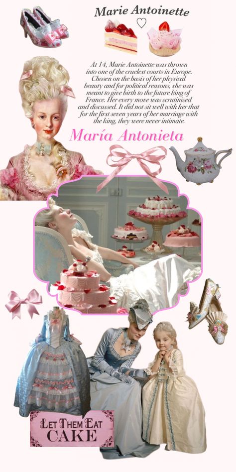 #collage #aesthetic #coquette Marie Antoinette Diet, Maria Antoinette Aesthetic, Marie Antoinette History, Coquette Wallpapers, Marie Antoinette Aesthetic, Marie Antoinette Movie, Marie Antoinette Party, Rococo Aesthetic, Marie Antoinette 2006