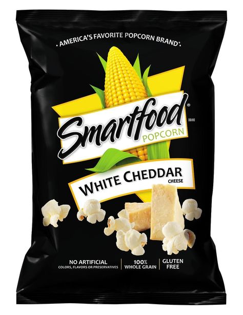 Smartfood Popcorn, White Cheddar, 1 Ounce (Pack of 64) Smartfood Popcorn, Popcorn Brands, Popcorn Chips, White Cheddar Popcorn, Cheese Popcorn, Cheddar Popcorn, Smart Food, Popcorn Snacks, Frito Lay