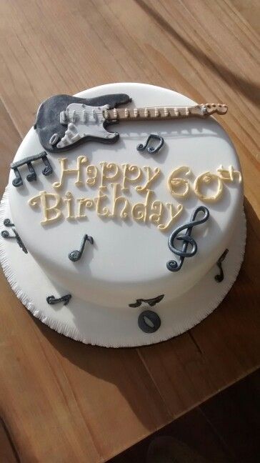 Guitar Design Cake, Guitar Themed Cake, Guitar Cakes For Men, Guitar Cake Ideas, Birthday Cake Guitar, Cake Music Theme, Birthday Cake Music Theme, Guitar Theme Cake, Rock Birthday Cake