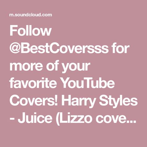 Follow @BestCoversss for more of your favorite YouTube Covers! Harry Styles - Juice (Lizzo cover) in the Live Lounge Songs: Lizzo - Juice Harry Styles Lizzo, Lizzo Album Cover, Harry Styles Lizzo Cover, Lizzo Songs, Lizzo Magazine Cover, Harry Styles, Juice, Songs