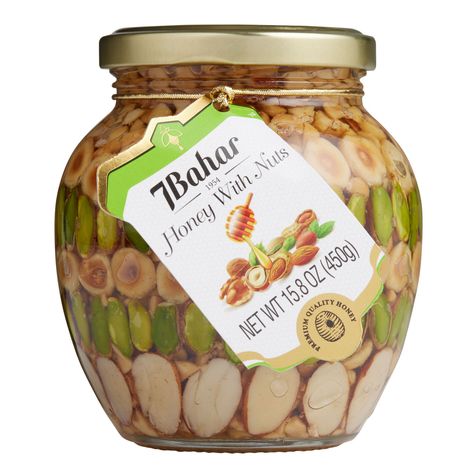 7Bahar Nuts And Honey Jar - World Market Yogurt And Granola, Honey Jar, World Market, Food Items, Granola, Favorite Things List, Nuts, Honey, Pick Up