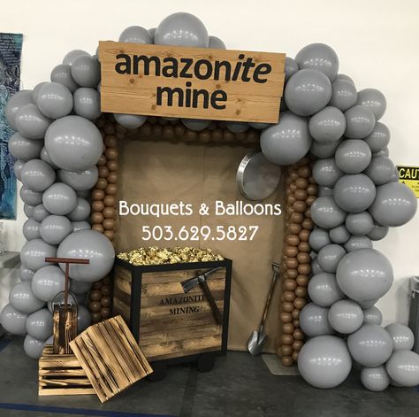 Bouquets & Balloons created this mining shaft for Amazon's Gold Rush Theme  call them today 503.629.5827 Gold Rush Decorations, Gold Mine Decorations, Gold Rush Theme, Mining Birthday Party, Gold Rush Party, Mining Party, Vbs Craft, Vbs 2024, Manic Monday