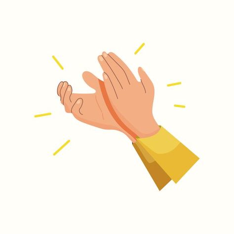 Clapping Hands Illustration, Hand Illustration Drawing, Clapping Illustration, Clapping Hands Drawing, Clapping Drawing, Hand Illust, Hands Vector Illustration, Hands Cartoon, Lama Animal