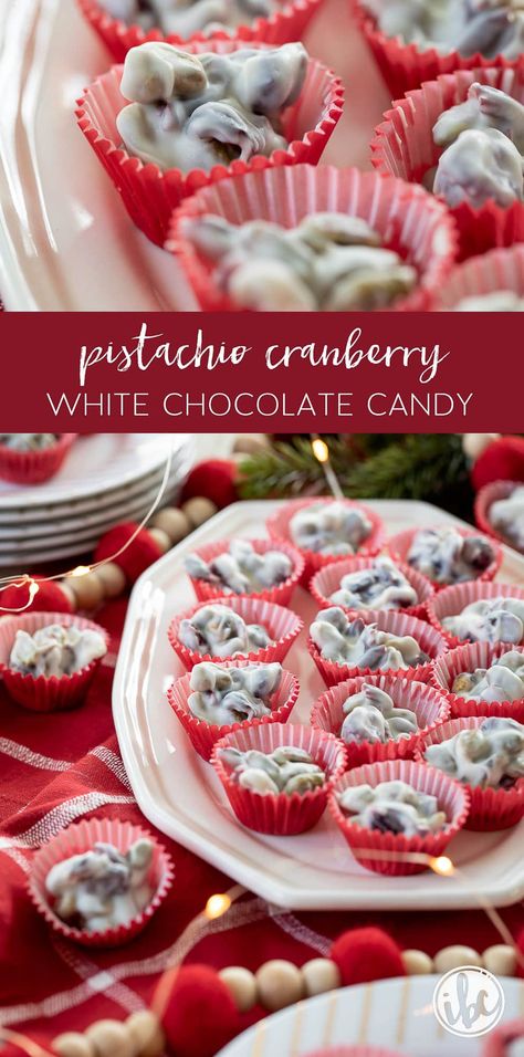 How to Make Pistachio Cranberry White Chocolate Candy #pistachio #cranberry #whitechocolate #candy #dessert #recipe #snack #easy #christmas #holiday Baking Chart, Cranberry White Chocolate, Candied Cranberries, Cranberry Dessert, Snack Easy, White Chocolate Candy, Cranberry Pistachio, Easy Christmas Treats, Marshmallow Treats