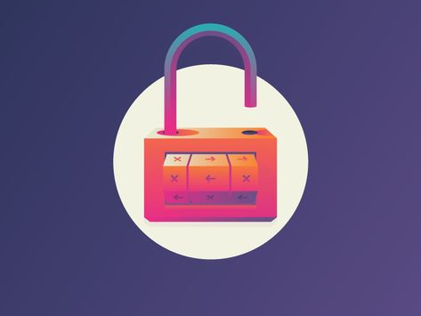 Funky Lock by Drew Ellis Unlock Graphic Design, Lock Art Theme, Lock Artwork, Lock Illustration, Lock Graphic Design, Design Art Drawing, Lock Icon, Conceptual Drawing, Simple Icon